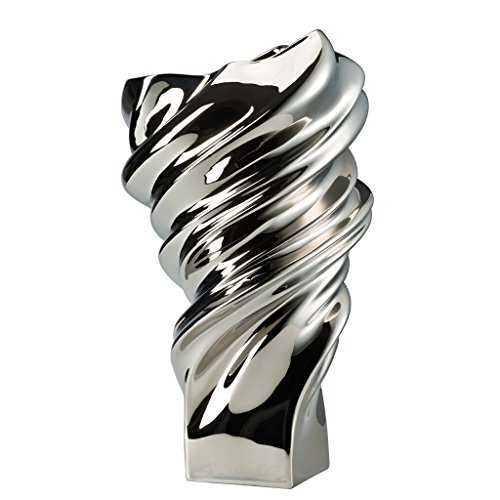 Rosenthal - Squall Platin titanisiert Vase - Porzellan Höhe 32 cm