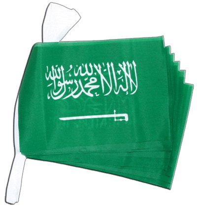 Flaggenfritze® Fahnenkette Saudi Arabien, Länge 5,9 m