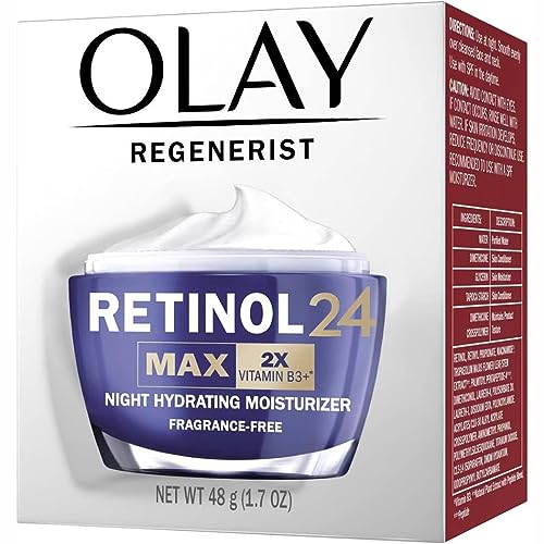 Olay Regenerist Retinol 24 Max Night Hydrating Moisturizer, Fragrance Free, 1.7 oz