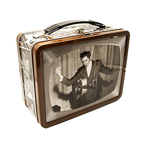 AQUARIUS Elvis TV Fun Box stabile Aufbewahrungsbox aus Blech, mit Kunststoffgriff und gepr gter Vorderseite, offizielles Lizenzprodukt und Sammlerst ck-Geschenk