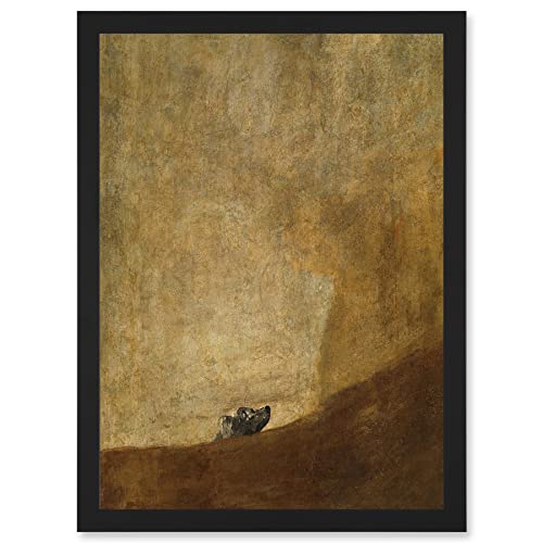 Francisco Goya The Dog Reproduction Painting Artwork Framed A3 Wall Art Print