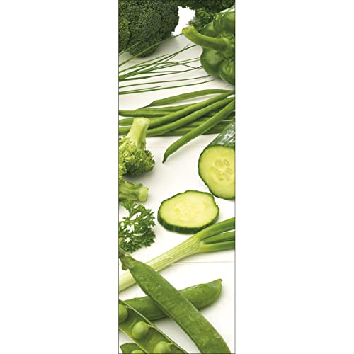 Plage Kitchen Aufkleber für Küchen und Kühlschrank-grünes Gemüse-180 x 59,5 cm, Vinyl, Colorful, 180x0.1x59,5 cm