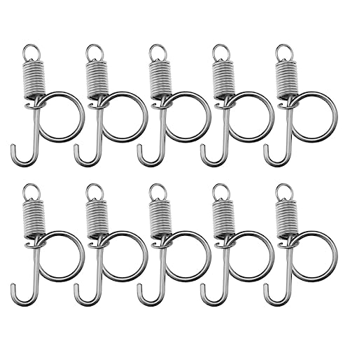 30Pcs Spring Hook Cage Spring Cage Door Hooks Iron Spring Wire Latch Hook Cage Door Fixing Tools for Chickens Pigeons Rabbit 55mm