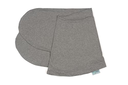 pic Bear Ersatzbezug für Stillkissen - hochwertige anschmiegsame Jersey Baumwolle für Lagerungskissen - Seitenschläferkissen - Classic 190 cm - Grey Melange