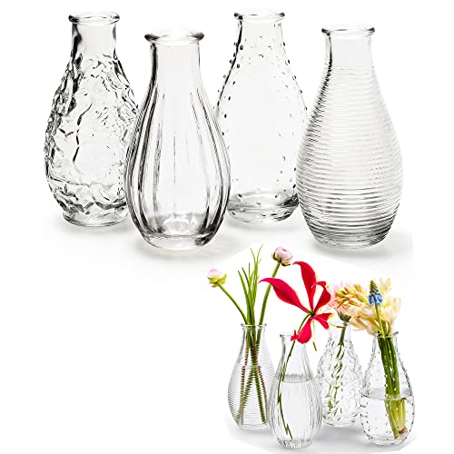 12 x Vasen in vielen Farben und Formen Dekovase - Glasvase - Väschen Größe Decor H 14 cm