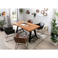 SIT Tischgestell »TOPS&TABLES«, HxT: 73 x 15 cm, Holz - schwarz