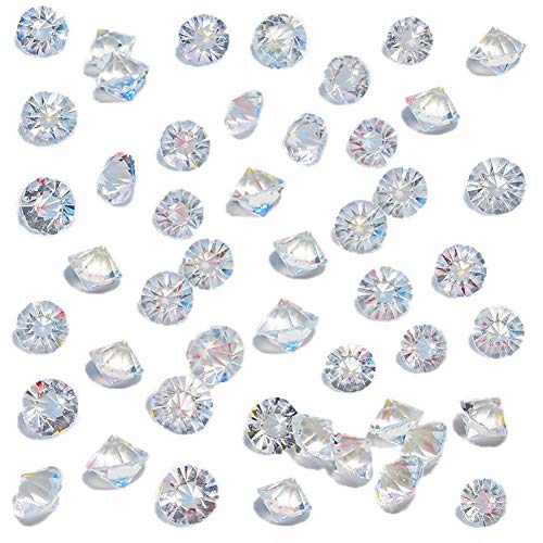 Anjing 500 Stück klare Glasdiamanten, Kristallsteine, Piratenschatz, 10 mm, künstliche Diamanten, Hochzeitsdekoration