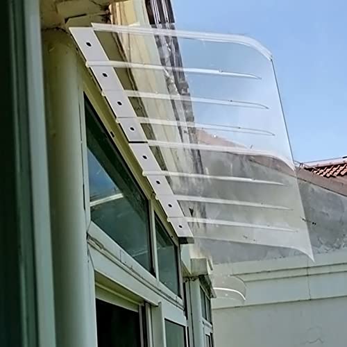 Unsichtbare Regenschutzabdeckung für Fenster, Markisenschutz für die Vordertür, UV-Regen- und Schneeschutz, Polycarbonat-Abdeckung, Gartenüberdachung, Terrasse, Veranda, Balkon, Regenmarkise