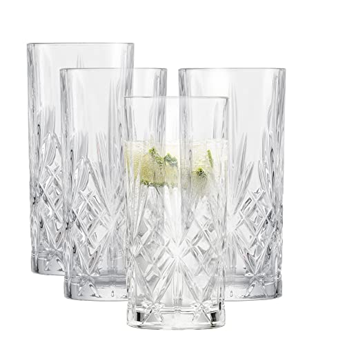 Schott Zwiesel Longdrinkglas 4 tlg. Set aus der Show Kollektion Gr. 79, aus Glas hergestellt, spülmaschinengeeignet, Fassungsvermögen: 368 ml, 121878, Kristall