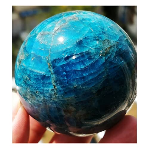 JUIYU Kristallstein Natürliche Blaue Apatit-Steinkugel-Kristallkugel Geschenke (Size : 4.5-5cm)