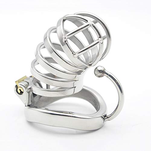 Chastity Cage, Edelstahl Cock Cage Für Männer Metall Keuschheitsgürtel Penis Ring Sexspielzeug Cock Lock Bondage,40mm