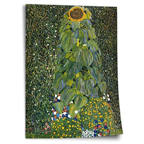 Printistico Poster Gustav Klimt - Die Sonnenblume (1907) Kunstdruck ohne Rahmen, Wandbild - A4, A3, A2, A1, A0, XXL - Wohnzimmer, Schlafzimmer, Küche, Deko