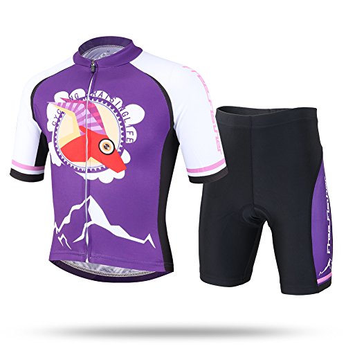 LSERVER-Kinder Radtrikot-Set (Fahrrad Trikot Kurzarm + Radhose)