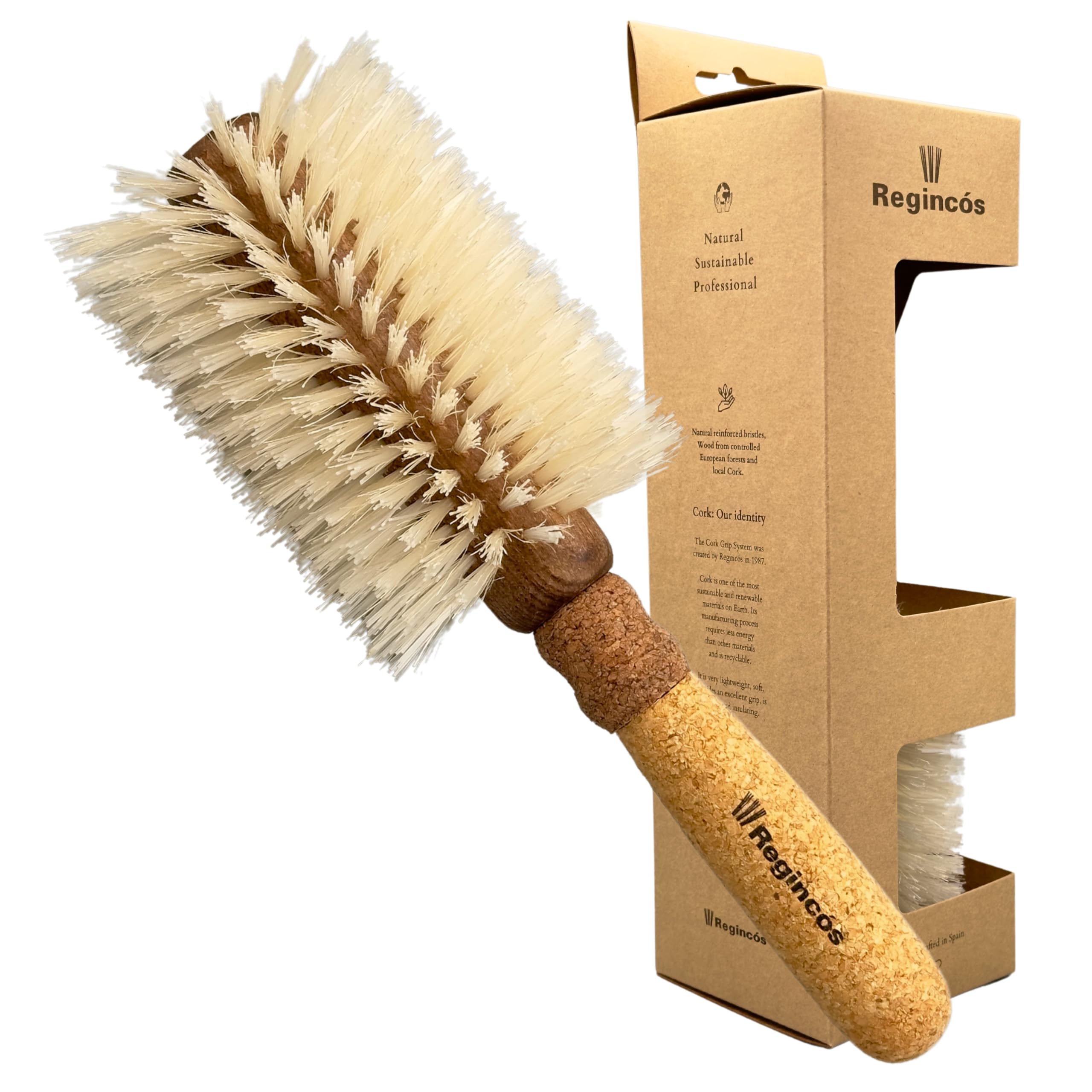Regincós - Rundbürste - Korkholz Eco - E.Cork Blonde 870 Natural - Professionell - Handgefertigt - XL