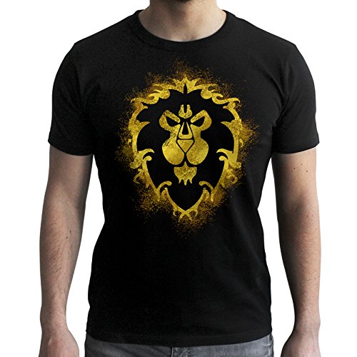 ABYstyle Herren T-Shirt World of Warcraft Alliance, Schwarz (XS)