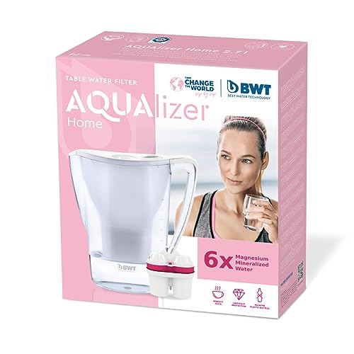 BWT Penguin Electronics - Magnesium-Wasserfilterkrug + Packung mit 6 Filtern, 2,7 L, Weiß