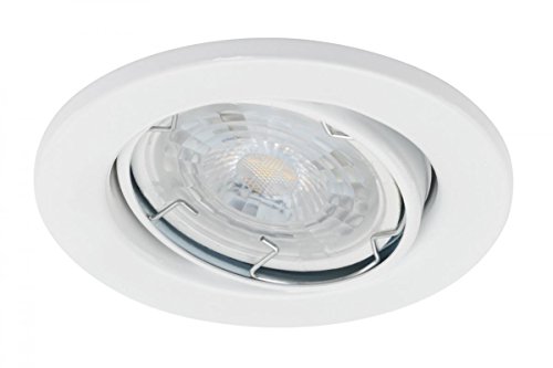 LED Einbauleuchten Set weiß dimmbar mit Leuchtmittel 3x380 lm 2700 K warmweiß Ø 68 mm rund metall IP23