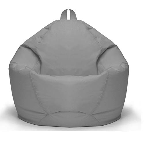 STTC Outdoorer Sitzsack Bezug ohne Füllung, 420D wasserdichtes Oxford Gartenmöbel Riesen-Sitzsack-Hülle für Kinder und Erwachsene, Kein Füllstoff,Light Gray,100 * 120cm