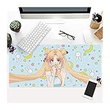 ACG2S Gaming Mauspad | Schreibtischunterlage | 900x400mm |Anime-Mausunterlage Schreibtischunterlage | Wasserdicht | rutschfest | Matte für Computer, PC und Laptop Sailor Moon-10