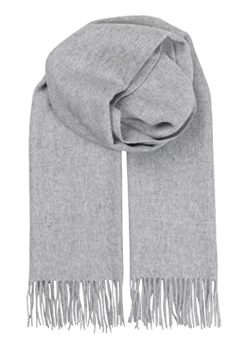 Becksöndergaard Schal Damen - Crystal Edition Scarf in Light Grey (Grau) - Großer warmer Damenschal Einfarbig aus 100% Wolle - Breite: 50 x Länge: 220 cm