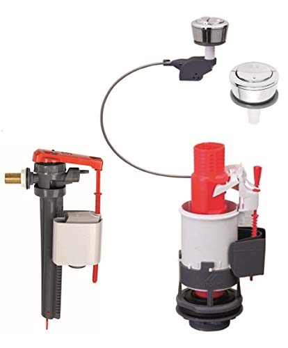Wirquin MW2 Kit-Kabel betrieben Wasser Saving Mechanismus Dual Flush Ventil + jollyfill Einlass Schwimmerventil 3/8" Messing