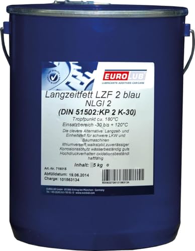 EUROLUB Langzeitfett LZF 2 Blau, 5 kg