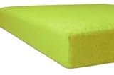 Kneer Flausch-Frottee Q10 Spannbetttuch, Farbe:54 - limone;Größe:140x200 - 160x200 cm