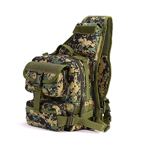 YFNT Tactical Sling Bag Pack Military Rover Schulter Sling Rucksack Umhängetasche für die Jagd Camping Trekking,Wüste Digital