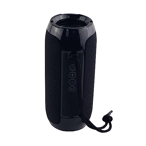 Manta SPK12GO Bluetooth-Lautsprecher tragbar mit Super Bass, FM-Radio, Micro SD, SV, AUX, Freisprecheinrichtung für den Innen- und Außenbereich, Schwarz