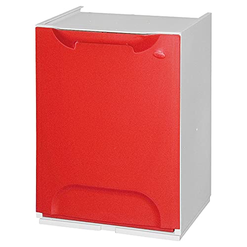 Mülltrenner / Müllsortierer-Element 20 Liter, aus Kunststoff, rot