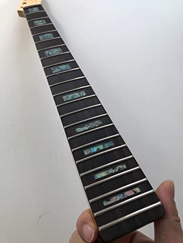 Gitarrenhals aus Ahorn, 22 Bünde, 64,8 cm, Griffbrett aus Palisander, glänzend, zum Selbermachen