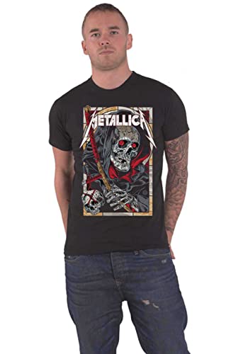Metallica Death Reaper Männer T-Shirt schwarz 5XL 100% Baumwolle Band-Merch, Bands