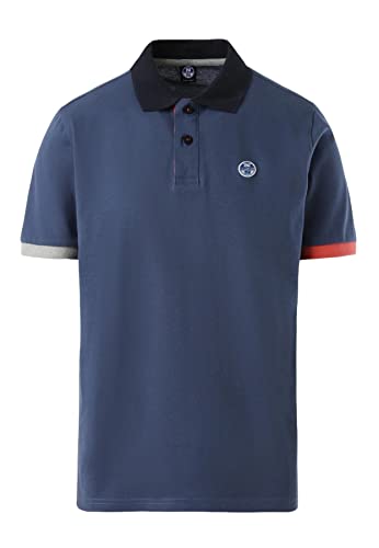 NORTH SAILS Kurzarm-Poloshirt mit Patch Logo 692398 blau, blau, XXL