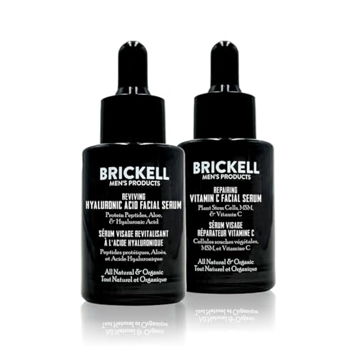 Brickell Men's Products tag und nacht serum routine, bio- und natur, duftend