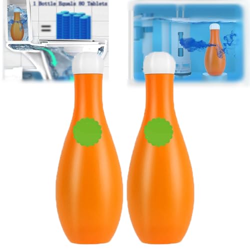 Bowling Blue Bubble Toilettenschüsselreiniger, automatischer, langlebiger Toilettenschüsselreiniger in der Flasche, multifunktionales Reinigungsmittel für den Toilettentank (2PCS)