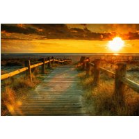 papermoon Vlies- Fototapete Digitaldruck 350 x 260 cm, Digitaldruck Sunset Beach