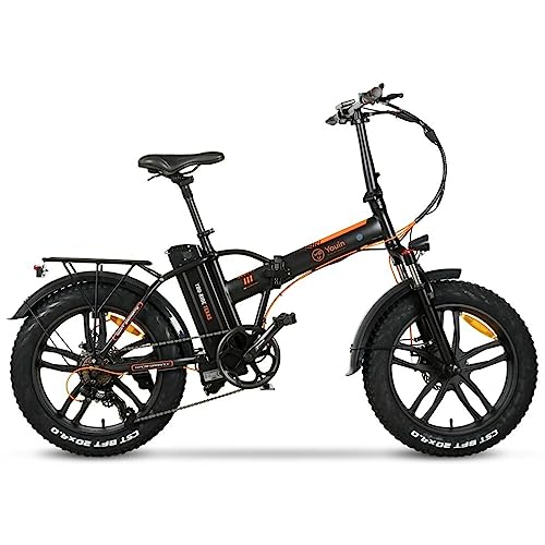 YOUIN BK1200 Bullshit Technology Unisex Erwachsene 2022 Fahrrad, Schwarz/Orange, No aplica