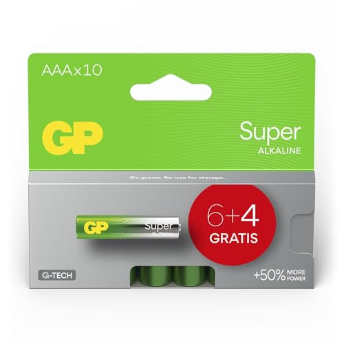 GP 6+4 Super Alkaline 1,5 V AAA Micro LR03 GPSUP24A997C10 Marke: