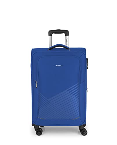 Lissabon Erweiterbarer mittelgroßer Koffer mit einem Fassungsvermögen von 78 l, blau, Koffer und Trolleys