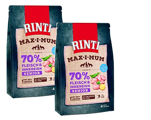 Rinti Max-i-Mum Senior Huhn 4kg Trockenfutter für Hunde Größe 2 x 4kg