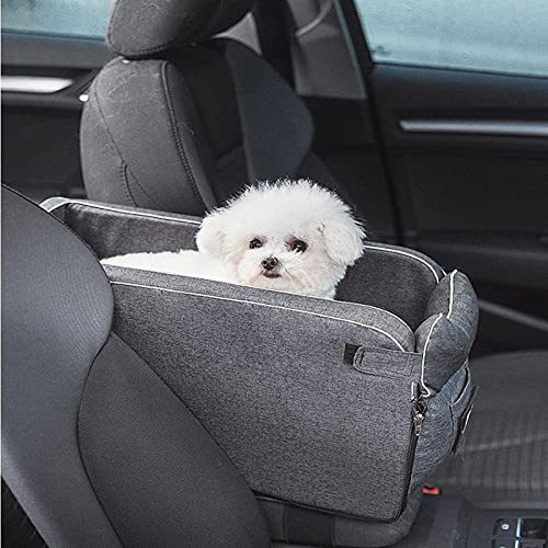 Magent Hunde Autositz für kleine Hunde & Katzen, Autoschondecken Hundekorb Transportbox Hundesitz für Auto-Mittelkonsole