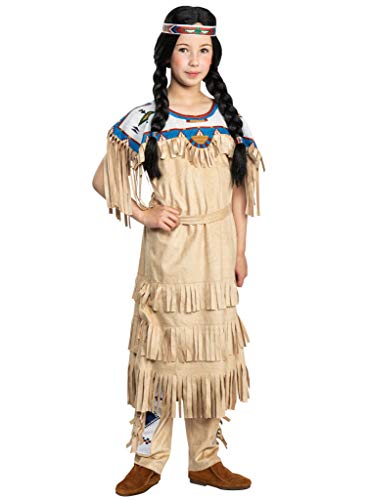 Maskworld Nscho-tschi Kinderkostüm - Indianer Western - Kindergröße: 110-116 - Lizenz-Kostüme aus den Karl-May-Filmen für Karneval und Motto-Party