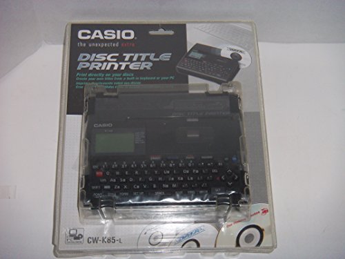 Casio® CW-K85 Stand-Alone oder PC kompatible Disc Titel Drucker Etikettenmacher, CD Disc PRT, BK
