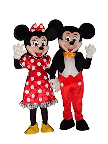 Mickey Maus und Minnie Maus, Halloween, Erwachsene, Maskottchen-Kostüm Cosplay (Mickey Mouse und Minnie Maus)