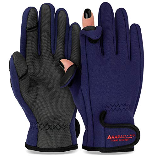 Thermo Angelhandschuhe 'Spin' | Neopren Angel Handschuhe | Anglerhandschuhe | Fishing Gloves - Navy - 3XL