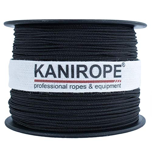 Kanirope® Polyesterseil Seil Polyester POLYBRAID 2mm 500m Schwarz geflochten