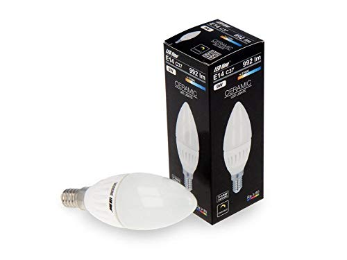 6er Pack LED | E14 C37 | Leuchtmittel | Lampe | Birne | Leuchte | Beleuchtung | Form: Kerze | 9W | 992 Lumen | Dimmbar | neutralweiß
