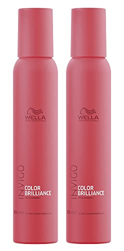 3er Color Brilliance Conditioning Mousse Invigo Wella Professionals mit Vitaminen angereichert je 200 ml = 400 ml
