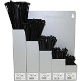 Dresselhaus Sortimente Kabelbänder mit Wandhalter Metall, 5-fach, 1 Stück, schwarz, 0/4499/000/8615/06