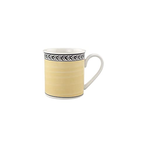 Villeroy & Boch Audun Fleur Kaffeebecher, 300 ml, Höhe: 9,1 cm, Premium Porzellan, Weiß/Bunt
